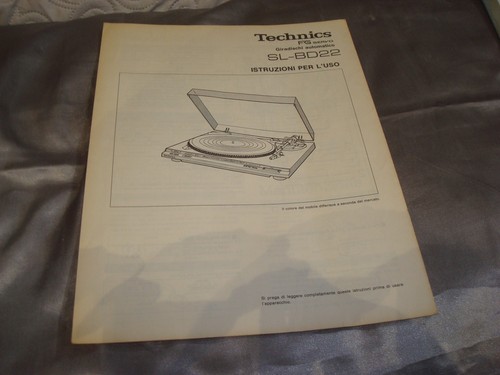 Manuale originale giradischi - manuale,